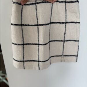 Princess Polly Checkered Cream and Black Mini Skirt